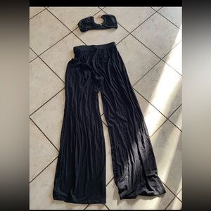 Black Wide-Leg Pants set